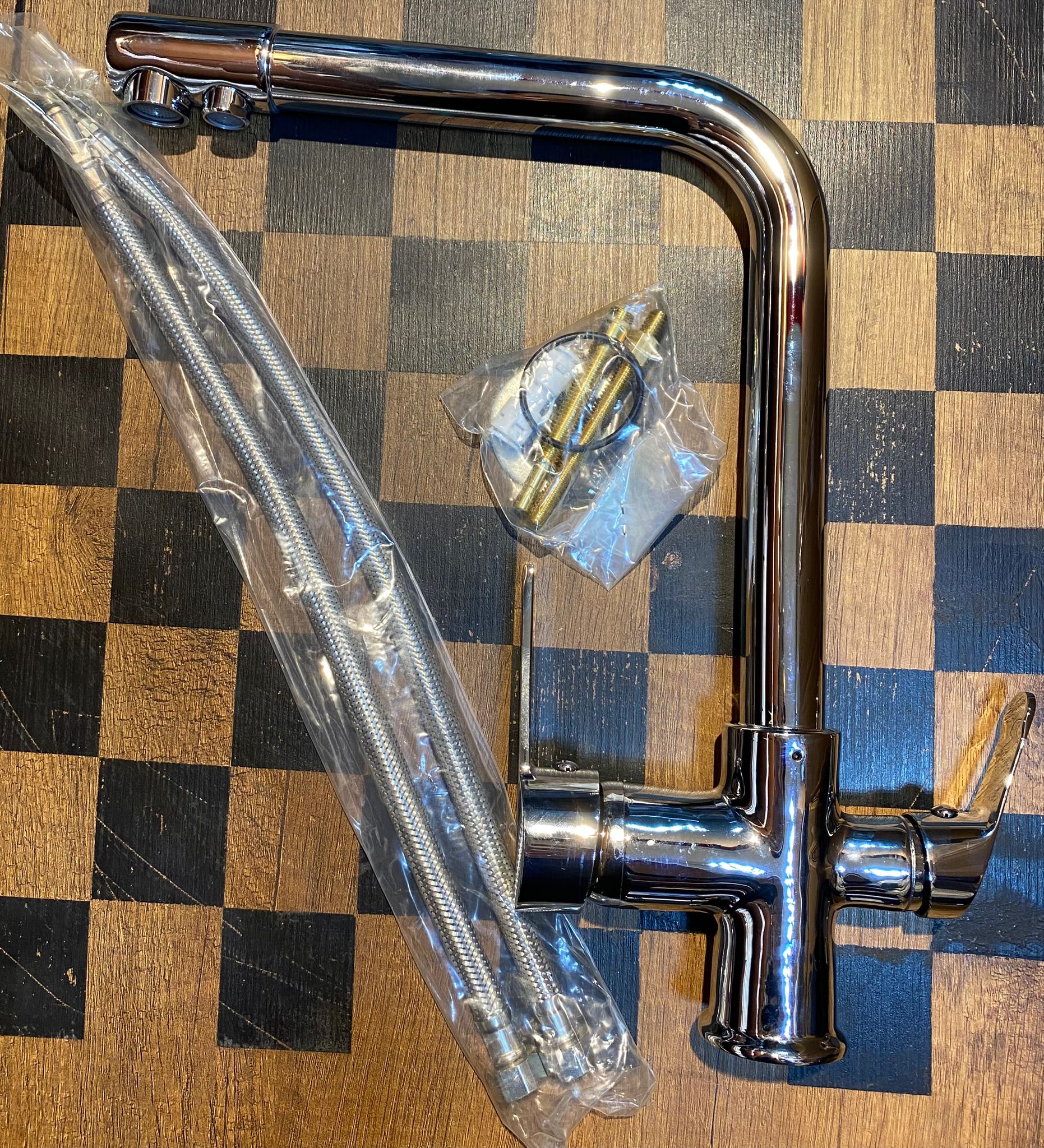 Üç Yollu Arıtmalı Mutfak Bataryası - Krom